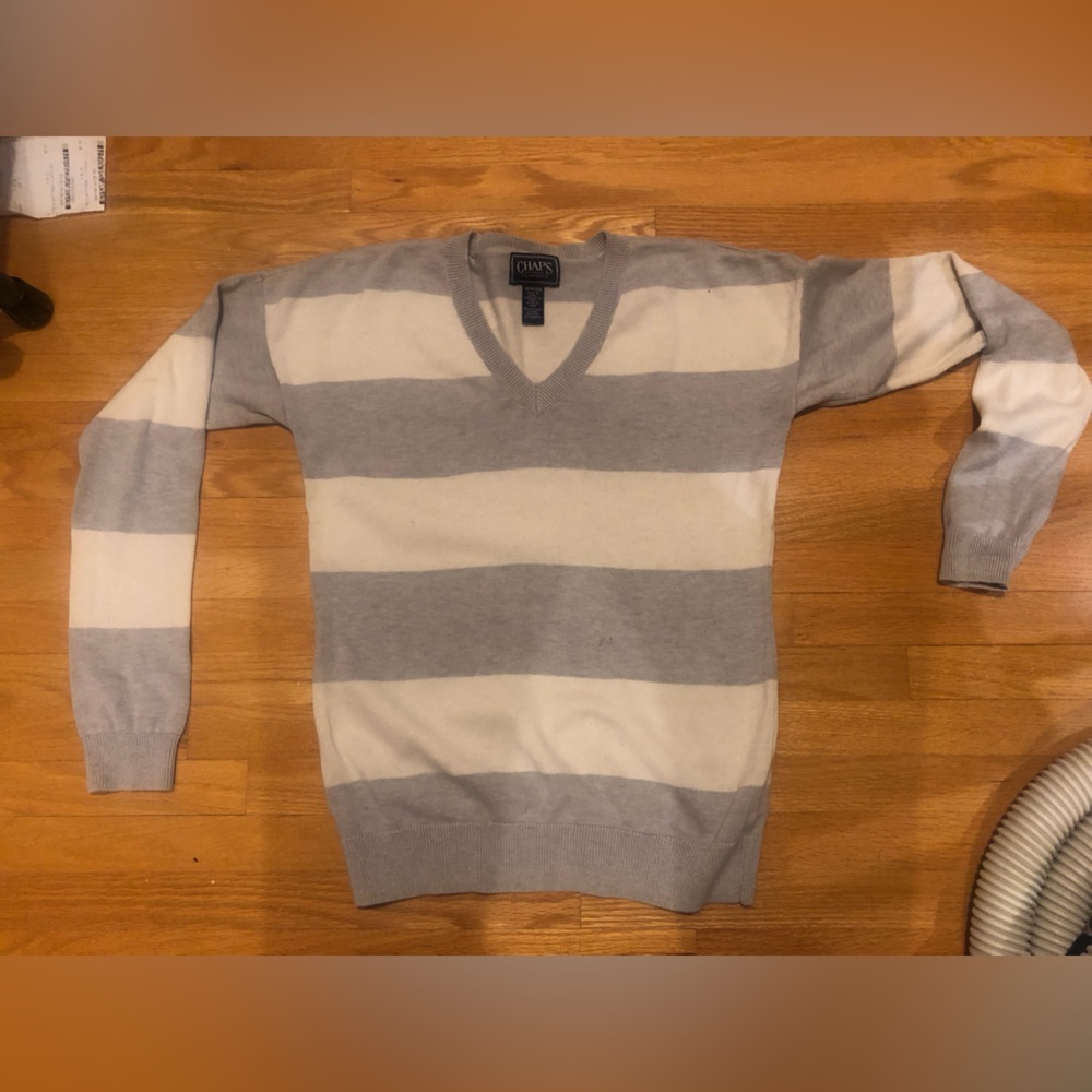 Chaps - ladies striped long sleeve sweater XS